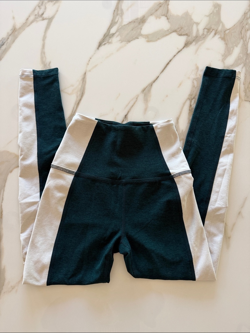 Beyond Yoga Green Color Block Leggings